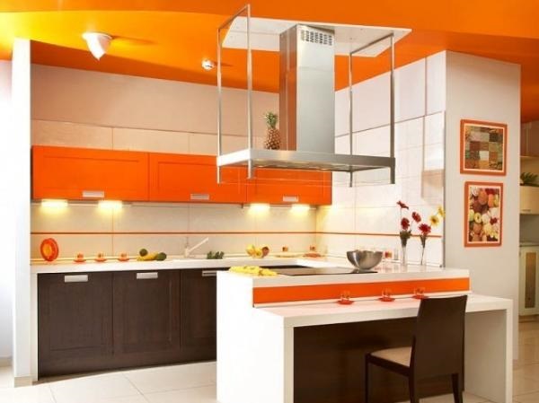 Натяжной потолок: оранжевый, солнечный и жизнерадостный