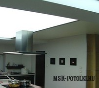 Полупрозначный натяжной потолок с подсветкой