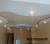 Комбинированный натяжной потолок с русской плёнкой