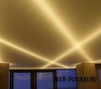 Светодиодная лента за полупрозрачным натяжным потолком