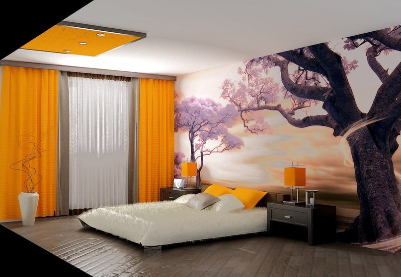 Как подобрать цвет натяжного потолка в спальне