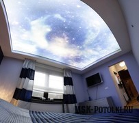 Встроенная светодиодная панель в натяжной потолок с фотопечатью