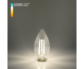 Филаментная светодиодная лампа Свеча F 9W 6500K E27 (C35 прозрачный)