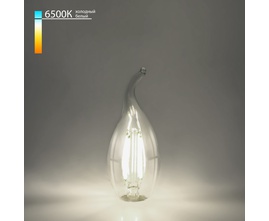 Филаментная светодиодная лампа Свеча на ветру 9W 6500K E14 (CW35 прозрачный)