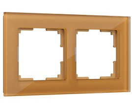 Рамка из стекла на 2 поста Favorit бронзовый